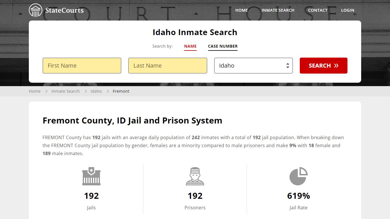 Fremont County, ID Inmate Search - StateCourts